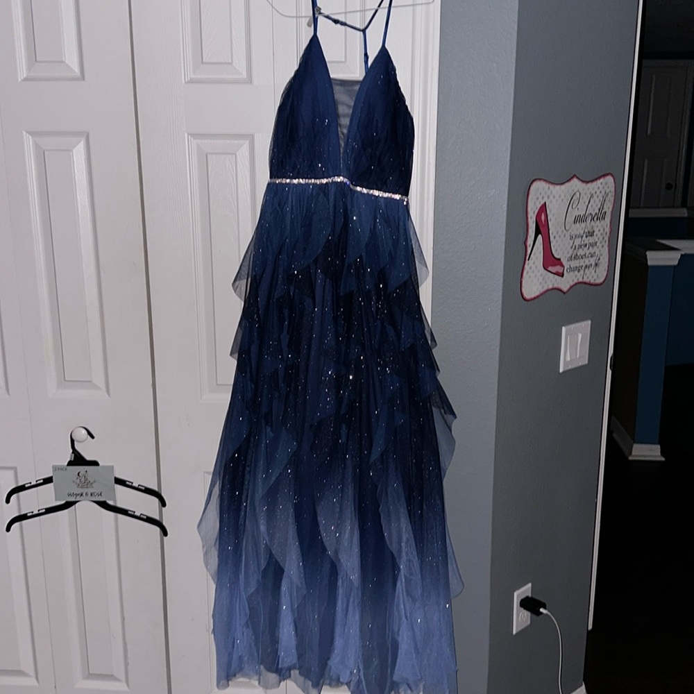 Women’s blue Ballgown dress. Size 13/14